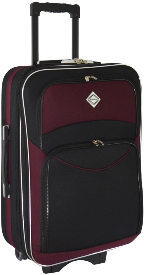 Чемодан Bonro Style (небольшой) черно-вишневый (10011908)