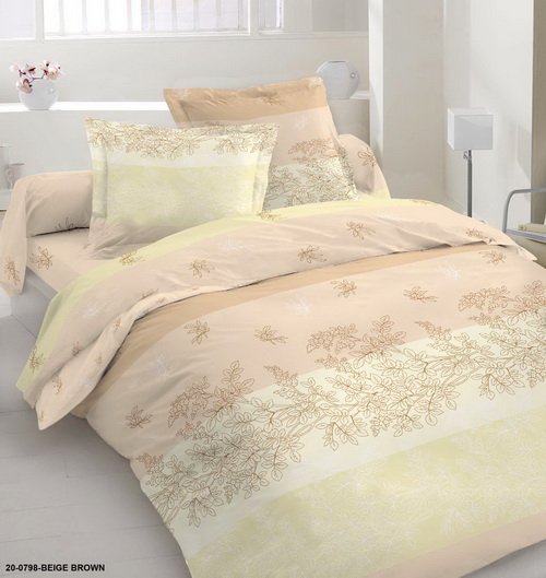 Комплект постельного белья Руно 220х240 см 5шт Семейный Бежевый (6.114Г_ 20-0798 beige brown)