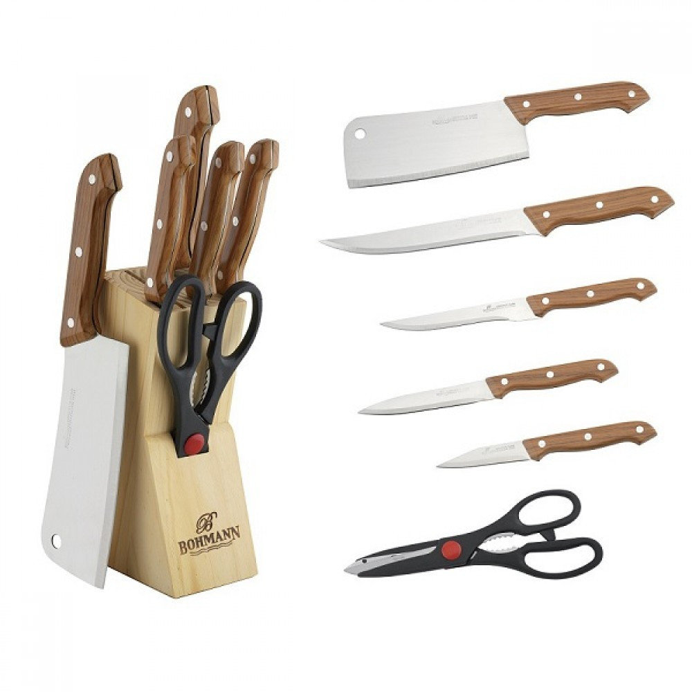 Набор ножей Bohmann на подставке 7 предметов (BH 5127 MRB)
