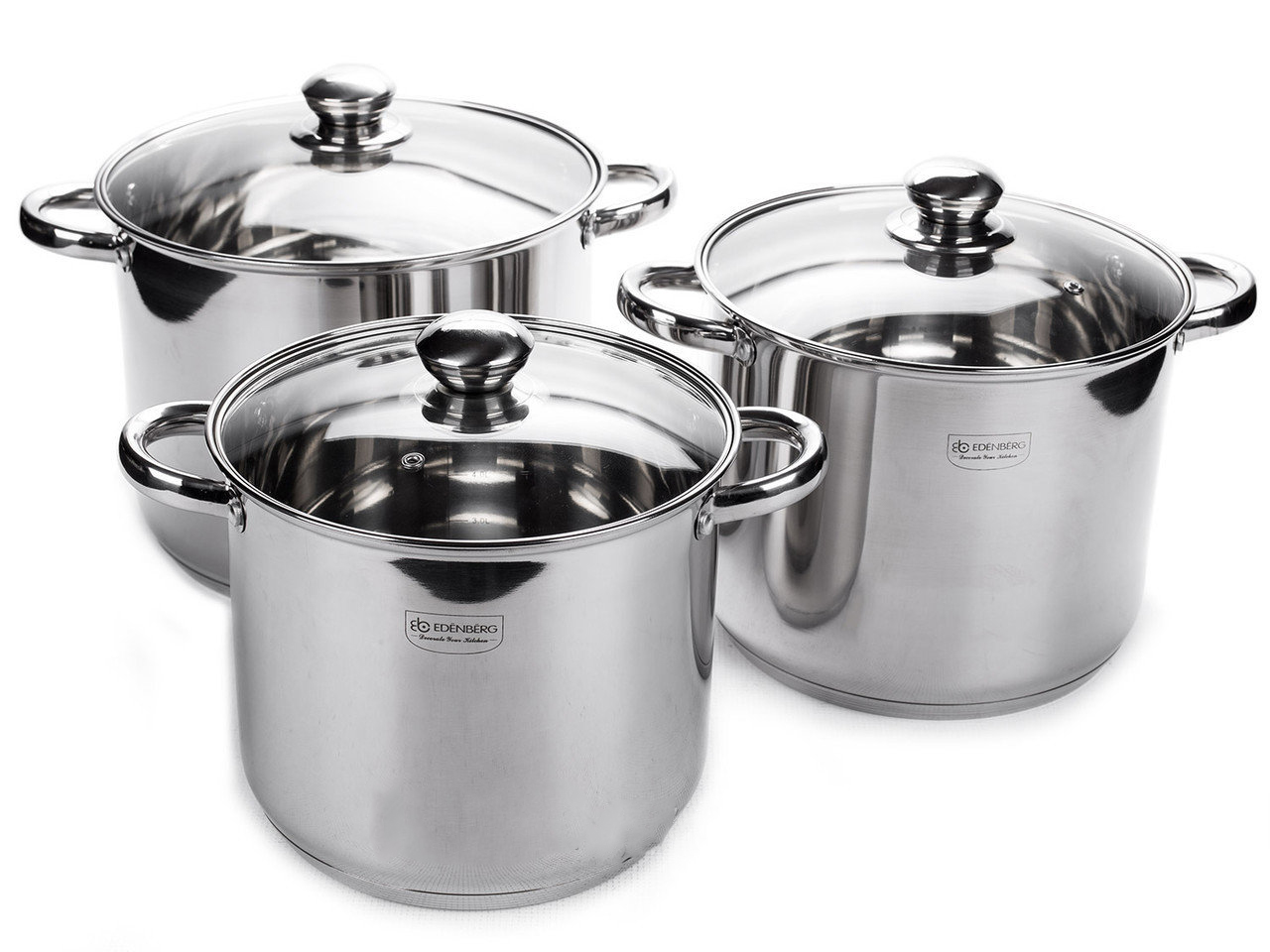 Набор кастрюль из нержавеющей стали Edenberg 6 предметов (EB-525)