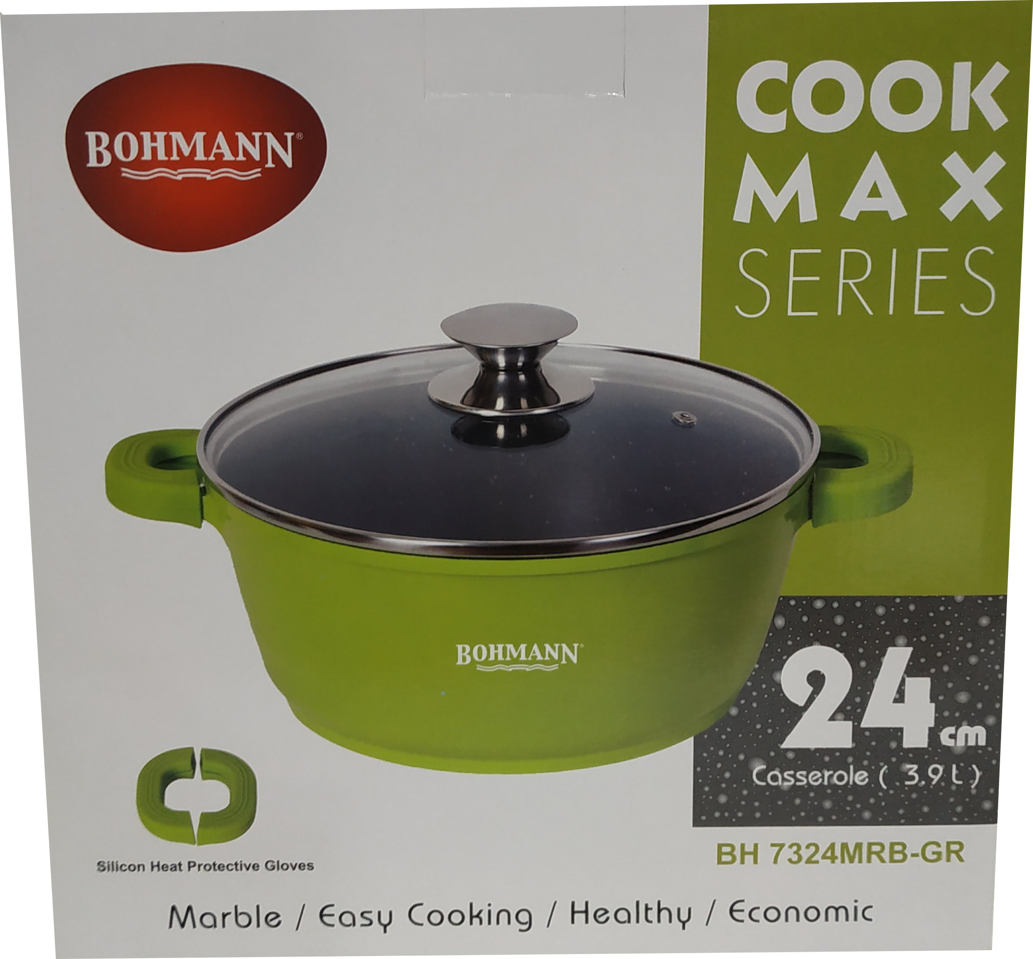 Кастрюля Bohmann 24 см 3.9 л (7324 MRB-GR ВН)