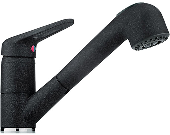 Смеситель для кухни Franke NOVARA-PLUS с выносным шлангом фрагранит оникс (115.0470.675)