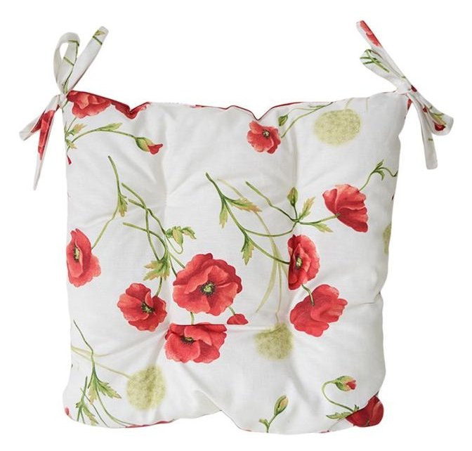 Подушка для стула Прованс Маки Living 40x40 см Красная (.001035)