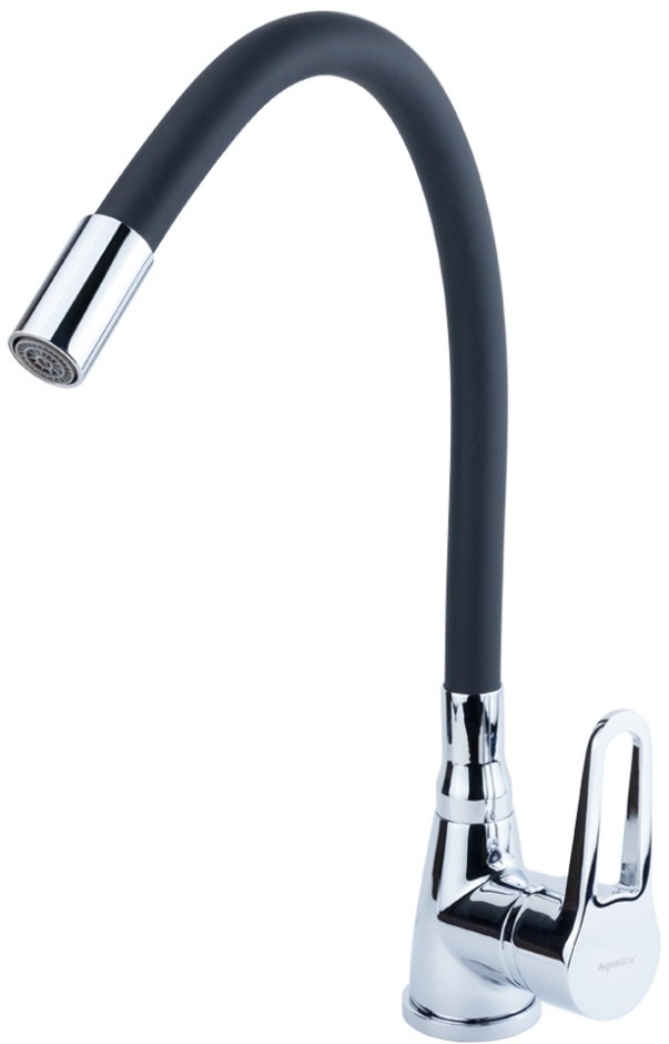 Смеситель для кухни Aquatica HL D35 гусак силиконовый на гайке (HL-4B530C)