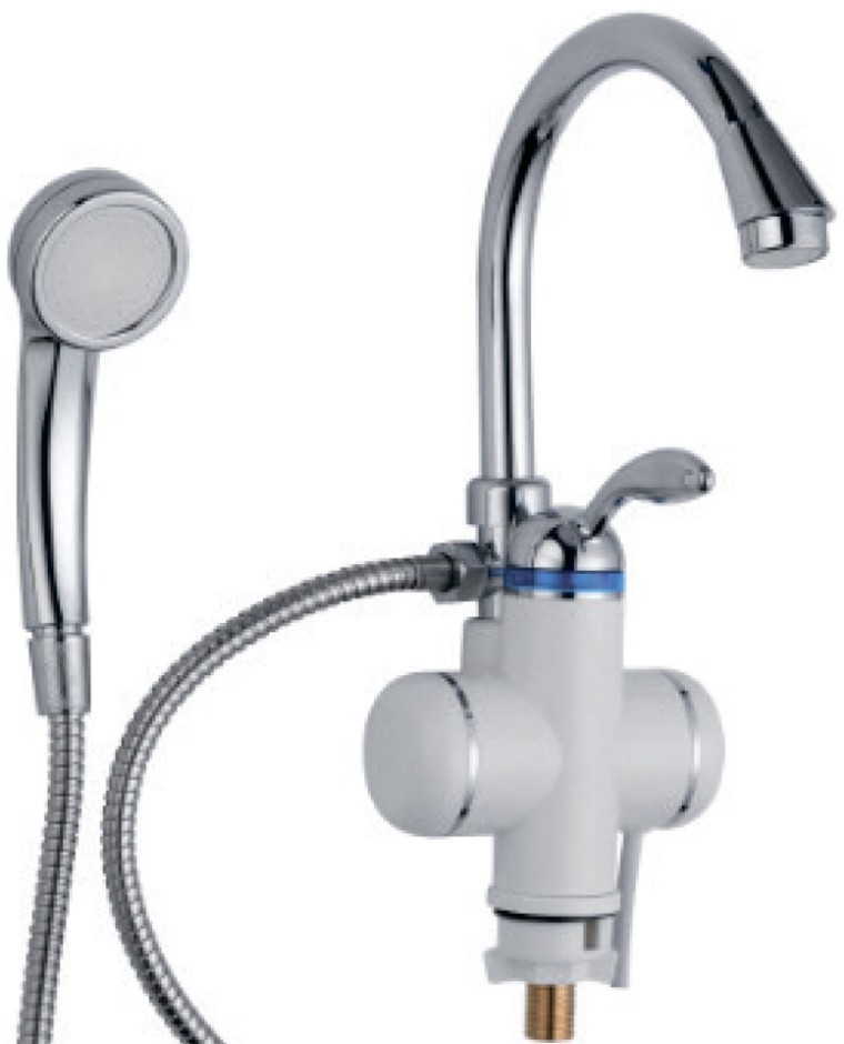 Проточный водонагреватель Aquatica LZ для ванны гусак ухо на гайке (LZ-6C111W)