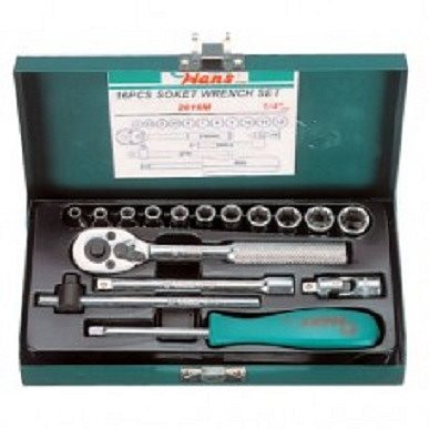 Набор торцевых головок Hans 1/4" 16 предметов (2616M)