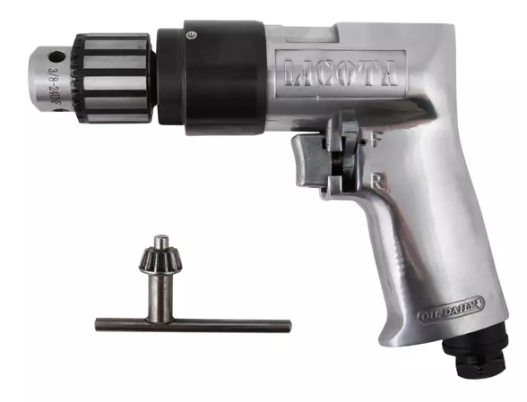 Дрель пневматическая Licota 3/8 " с реверсом 1800 об/мин усиленная, патрон 10 мм (PAD-03003A)