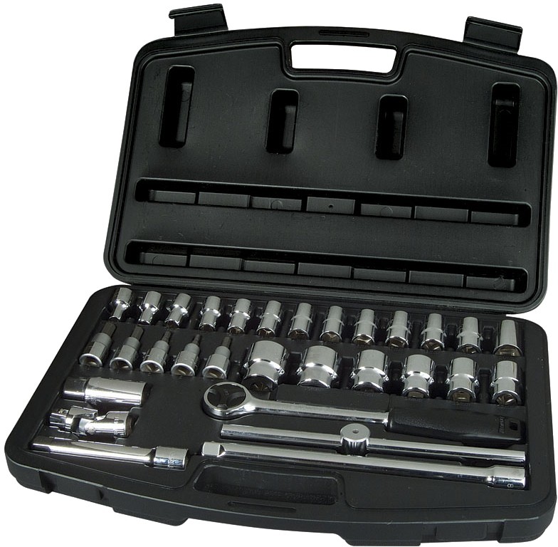 Набор головок торцевых Stanley 1/2" с инструментами, 30 шт (1-94-653)
