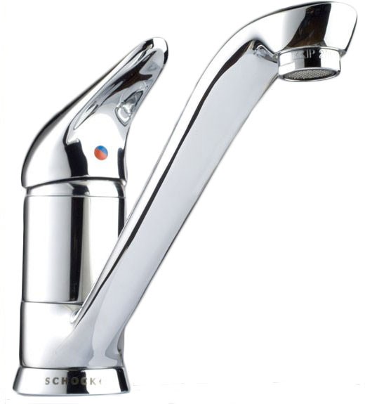 Кухонный смеситель Schock Aqualux Chrom mat-81 сатин (72900081)