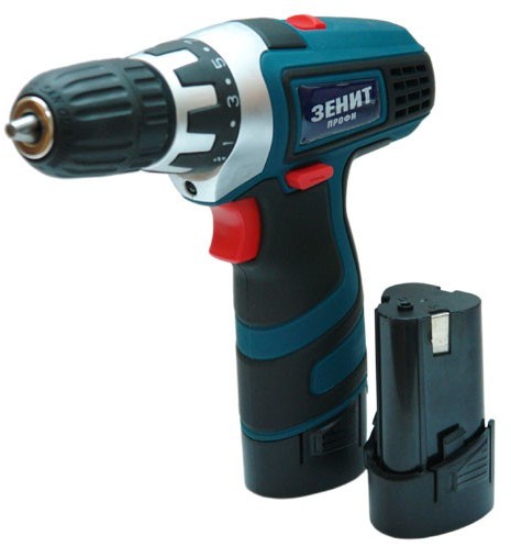 Шуруповерт аккумуляторный Зенит ЗША-12 профи Li-ion (832417)