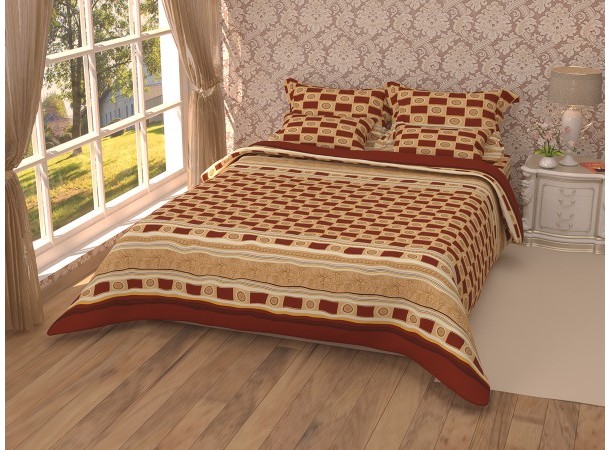 Постельное белье Leleka-Textile Полиэстер 200х220 Бежевое Евро