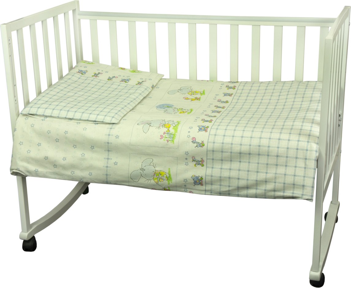 Комплект постельного белья Руно Зайка 60х120 см 3шт Детский Зайка на прогулке (932Зайка на прогулянц