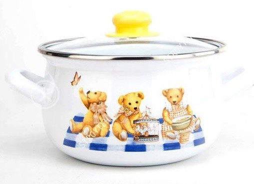 Набор кастрюль Gusto Плюшеве ведмежа 2.1л/3.1л/4л (GT-T-3-Т)