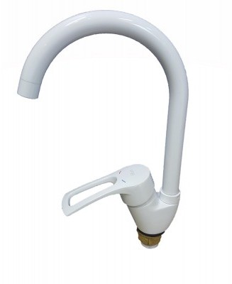 Смеситель для кухни Cron Hansberg 777-G на гайке WHITE (CR0792)