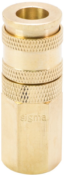 Соединение быстросъемное усиленное Sigma с фиксатором FT 1/4" (латунь) (7021641)