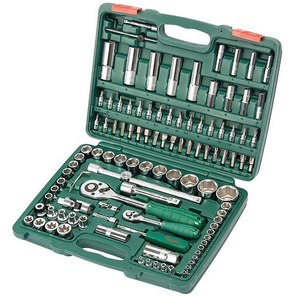 Набор торцевых головок Hans 1/4"DR 4-14мм и 1/2"DR 10-32 мм, 108 шт 12 грананей (TK-108 R2)