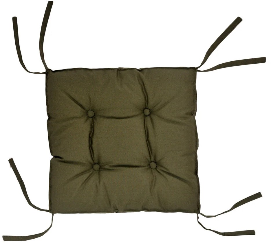 Подушка на стул DOTINEM COLOR хаки 40х40 (борт 5см)  (213109-5)