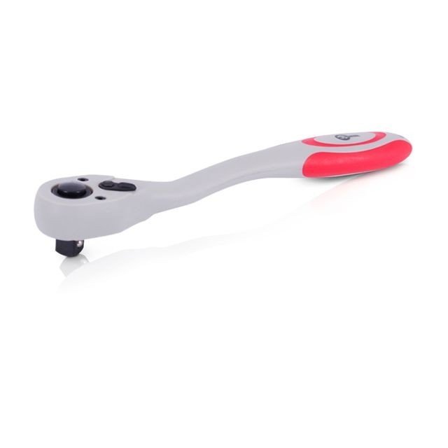 Рукоятка с храповым механизмом Intertool 72 зуба 1/4" изогнутая CrVProfessional (HT-2107)