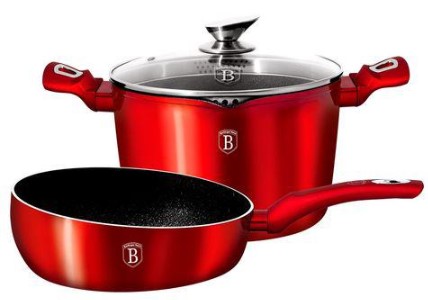 Набор посуды Berlinger Haus Burgundy Metallic Line 3 предмета BH-1303