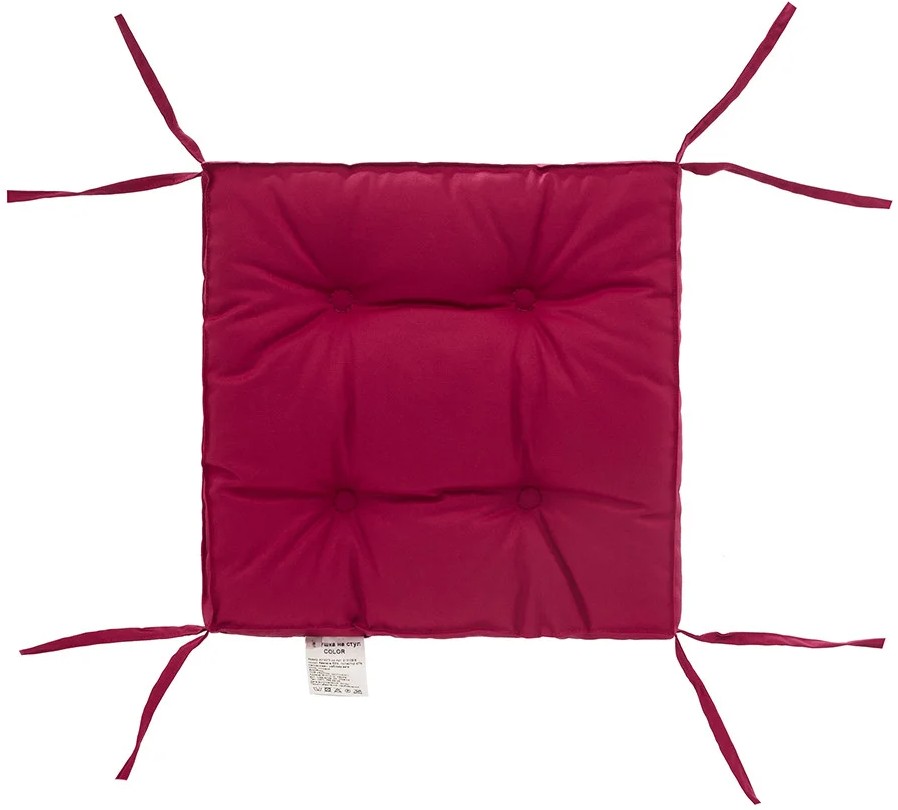Подушка на стул DOTINEM COLOR лиловая 40х40 (борт 5см)  (213109-8)