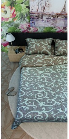 Постельное белье Leleka-Textile Ранфорс 145х210 Коричневое Полуторные