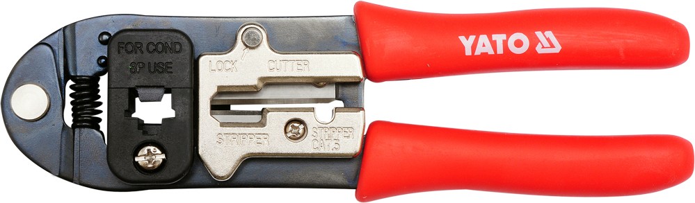 Обжимные клещи для наконечников Yato 8P 195 мм (YT-2242)