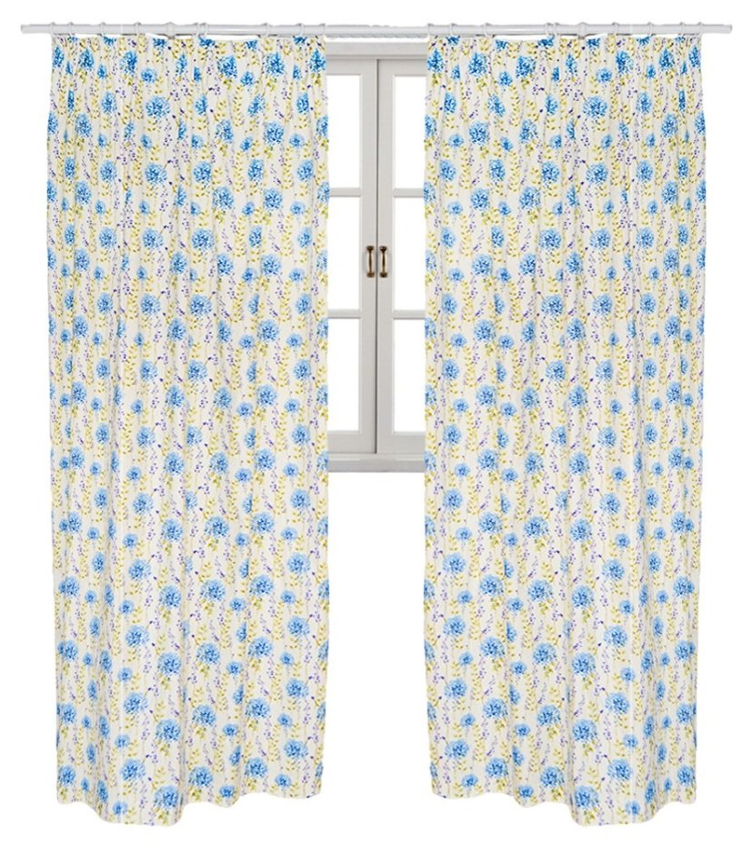 Штора Прованс by Andre Tan Луговые цветы 145х250 см 1шт Синяя (.000225)