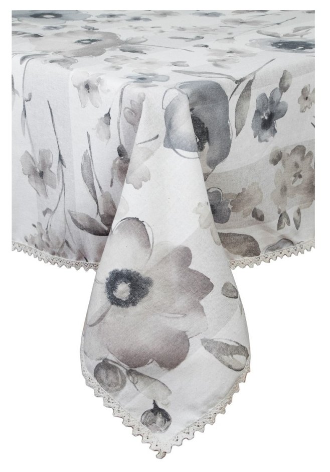 Скатерть Прованс Flowers с кружевом 120х140 см (.003755)