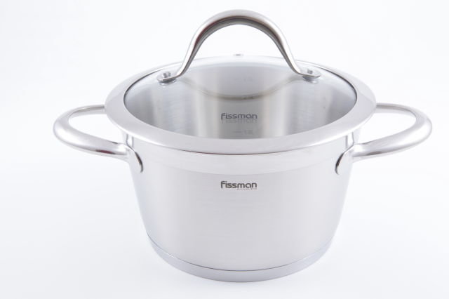 Кастрюля Fissman Rebeca 20х11.5 см/3.0 л со стеклянной крышкой (SS-5292.18)
