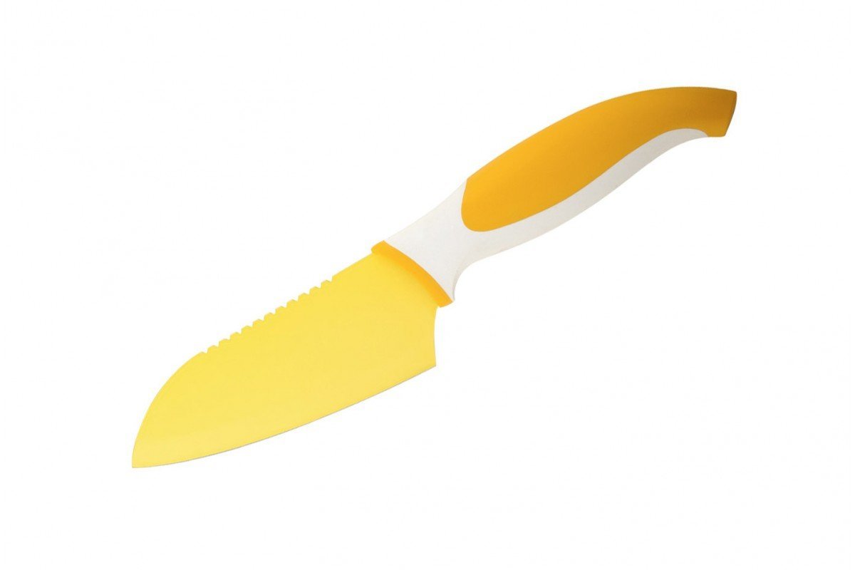 Кухонный нож Granchio Coltello cантоку 114 мм Yellow (88672)