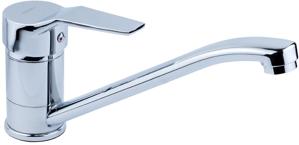 Смеситель для кухни Aquatica MJ D40 гусак прямой 250 мм на гайке (MJ-1B235C)