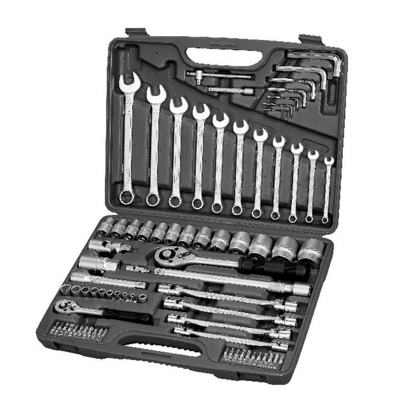 Набор насадок торцевых Sigma ¼ ½ и аксессуары 77шт CrV Taiwan (6001011)