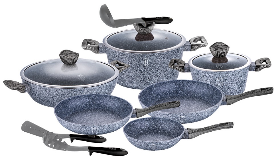 Набор посуды Berlinger Haus Forest Dark Gray 12 предметов (BH-1584)