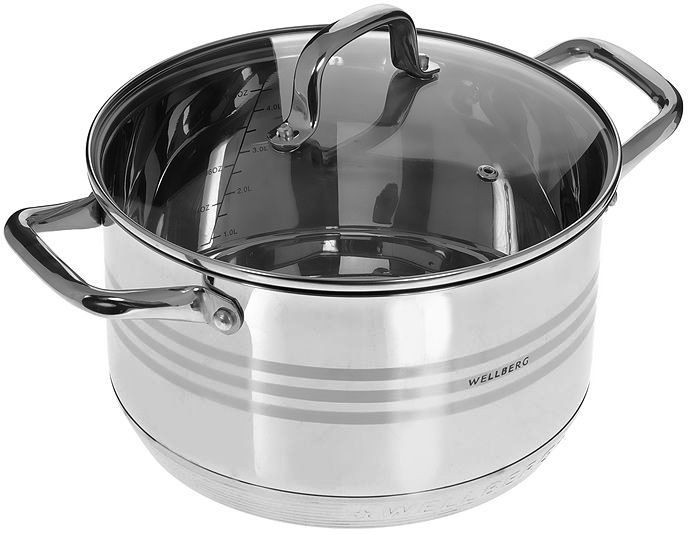 Кастрюля Wellberg 20 см 3.6 л (WB-1150)