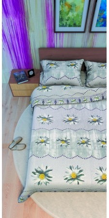 Постельное белье Leleka-Textile Ранфорс 145х210х2 Зеленое Семейное