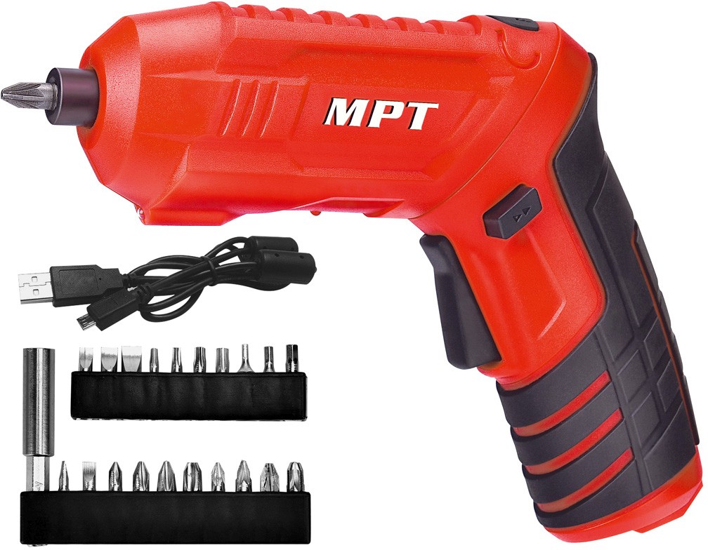 Отвертка аккумуляторная поворотная Mastertool 4V, Li-ion, 1.5 Ач, 250 об/мин, 3.5 Нм (MCSD4006.2)