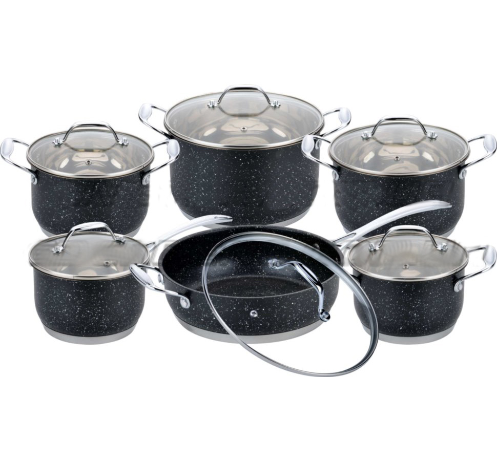 Набор посуды из нержавеющей стали Edenberg 12 предметов (EB-4044)