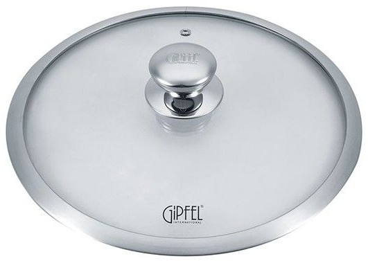 Крышка стеклянная Gipfel 20 см со стальной ручкой (1011-10)