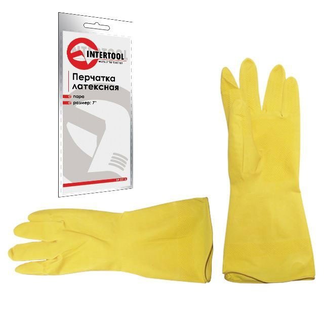 Перчатка Intertool латексная 10"/XL (SP-0019)