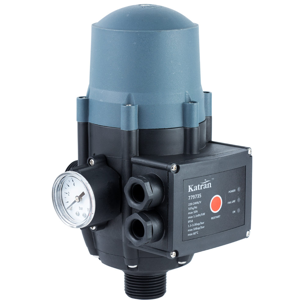 Контроллер давления электронный Katran 1.1кВт Ø1 рег давл вкл 1.5-3.0 bar (779735)