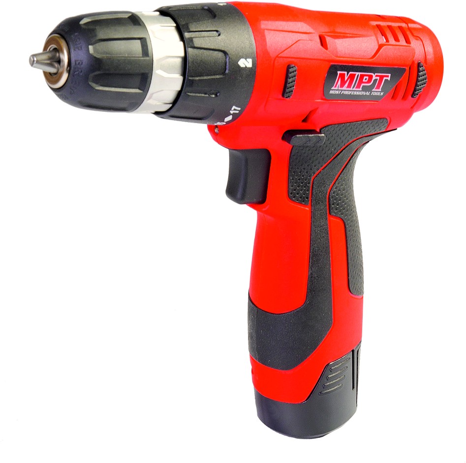 Шуруповерт аккумуляторный Mastertool 12V Li-ion 1.3 Ач 0-700 об/мин 0-10 мм 2 АКБ кейс (MCDT1215.B2)