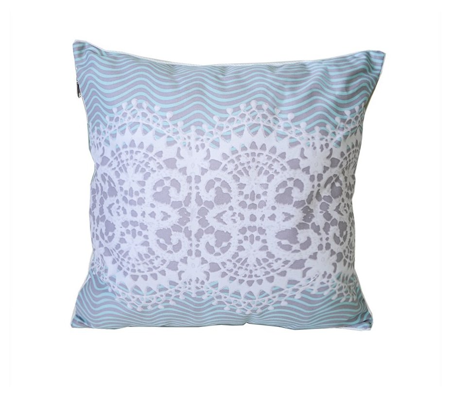 Подушка декоративная Прованс Ажурна by Andre Tan 45х45 см Голубая (233)