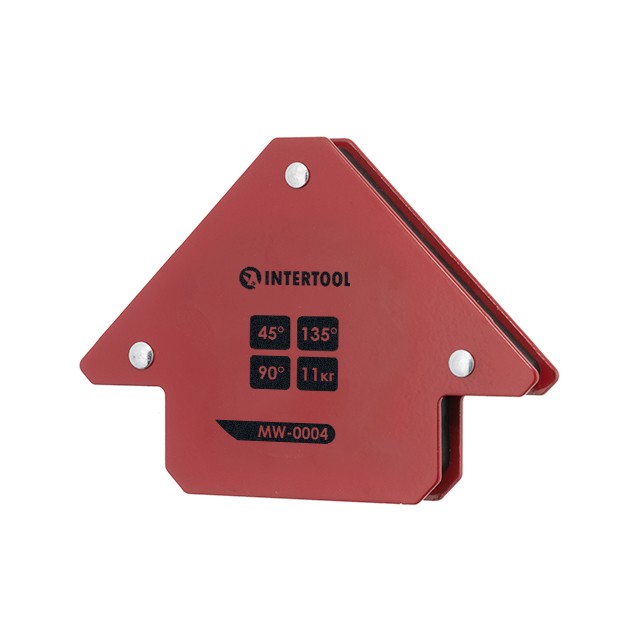 Сварочный магнит Intertool стрела 45° 90° 135° 11 кг 70×80×14 мм (MW-0004)