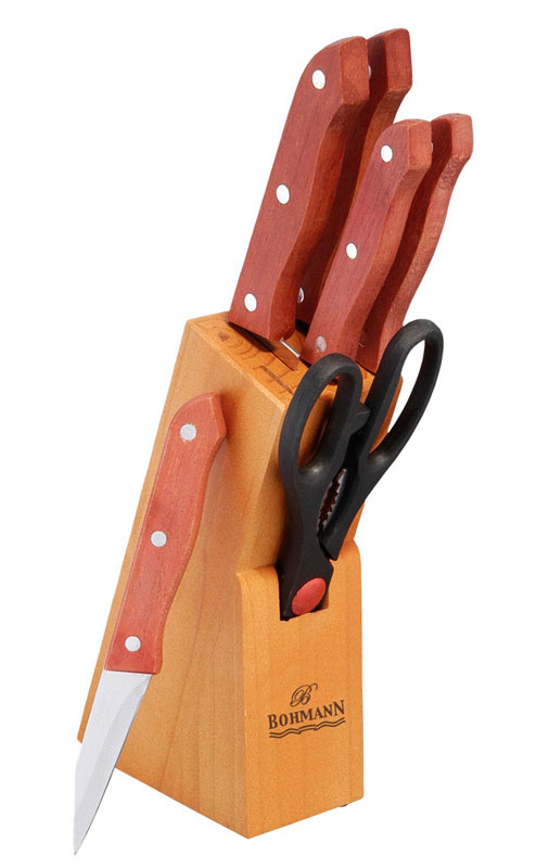 Набор ножей Bohmann на подставке 7 предметов (BH 5102 WD)