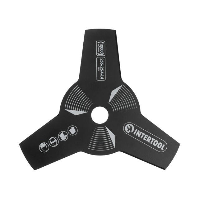 Нож для триммера 3-х зубчатый Intertool 255х25.4х1.4 мм (DT-2250)