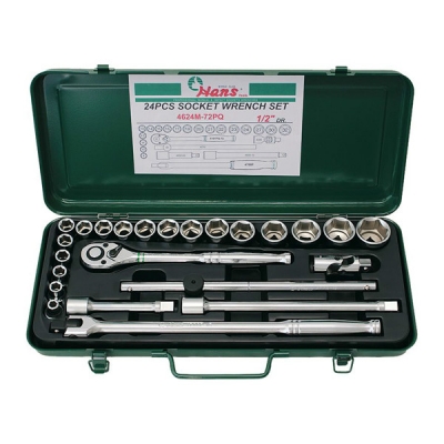 Набор головок Hans 1/2" 24 шт 8,9,10,11,12,13,14,15,16,17,19,20,22,23,24,27,30,32мм (4624M)