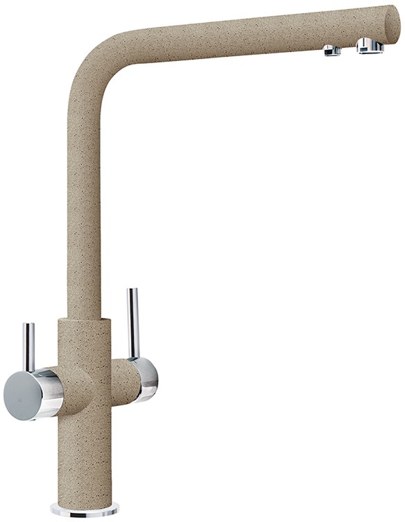 Смеситель для кухни Franke Neptune Clear Water хром/миндаль (115.0370.698)