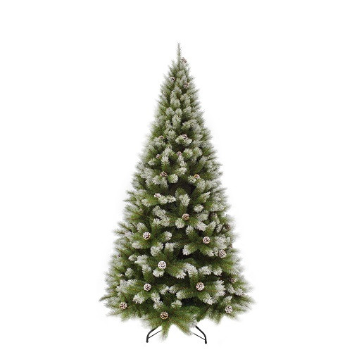 Сосна TriumphTree Pittsburgh 215 см зеленая с эффектом покрытия инеем и шишками (1028917)