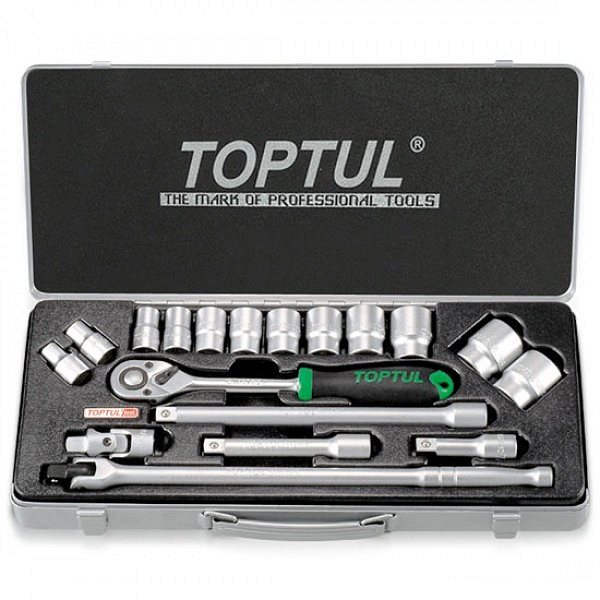 Набор инструмента Toptul 1/2" 18ед. 6 граней (GCAD1802)