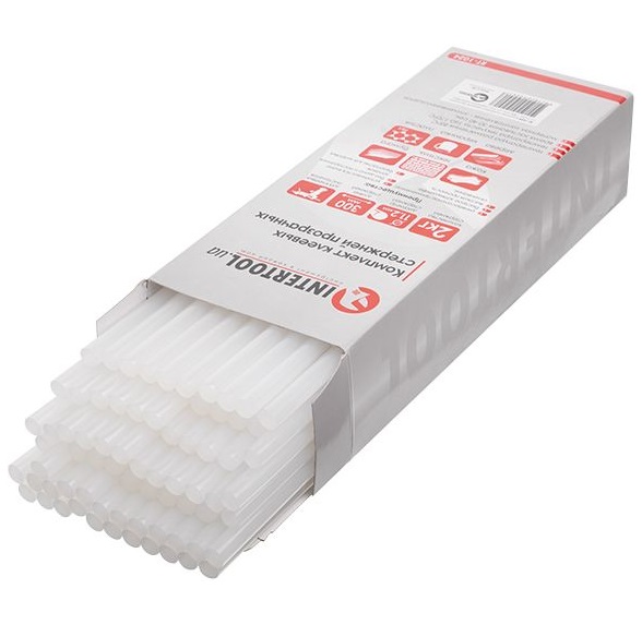 Комплект прозрачных клеевых стержней Intertool 11.2мм*300мм 1кг (RT-1025)